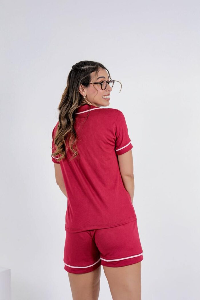 Pijama americano liso com bolso - Ref 620L - Imagem 2