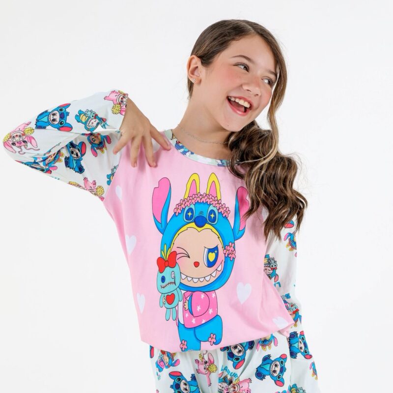 Pijama manga longa infantil - Ref 784S