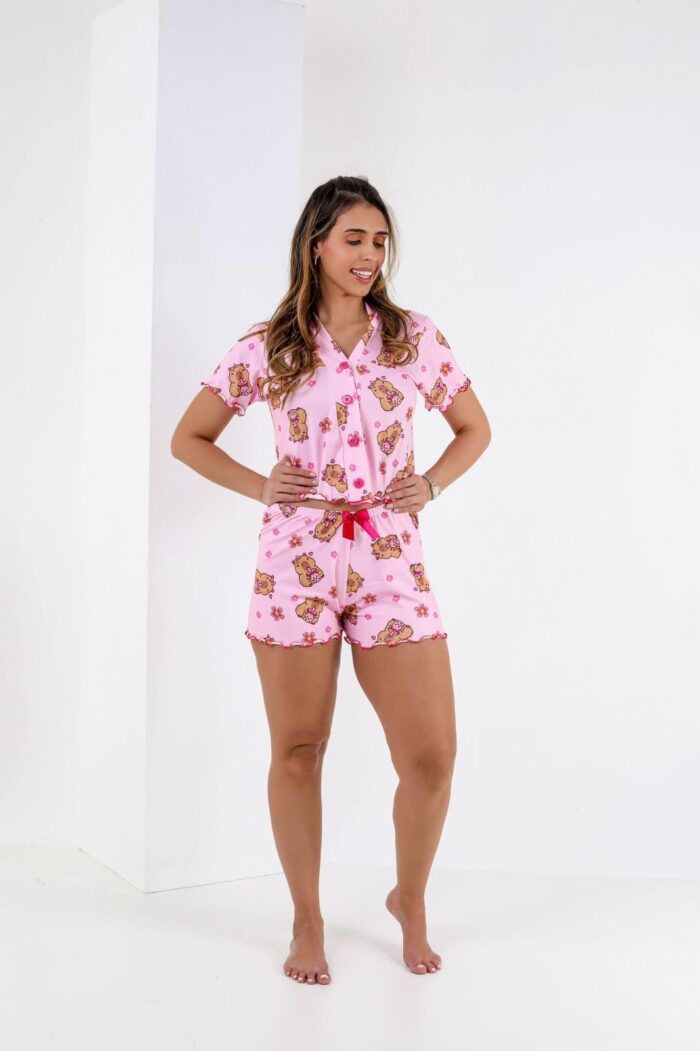 Pijama Americano de Cropped - Ref 609L - Imagem 3