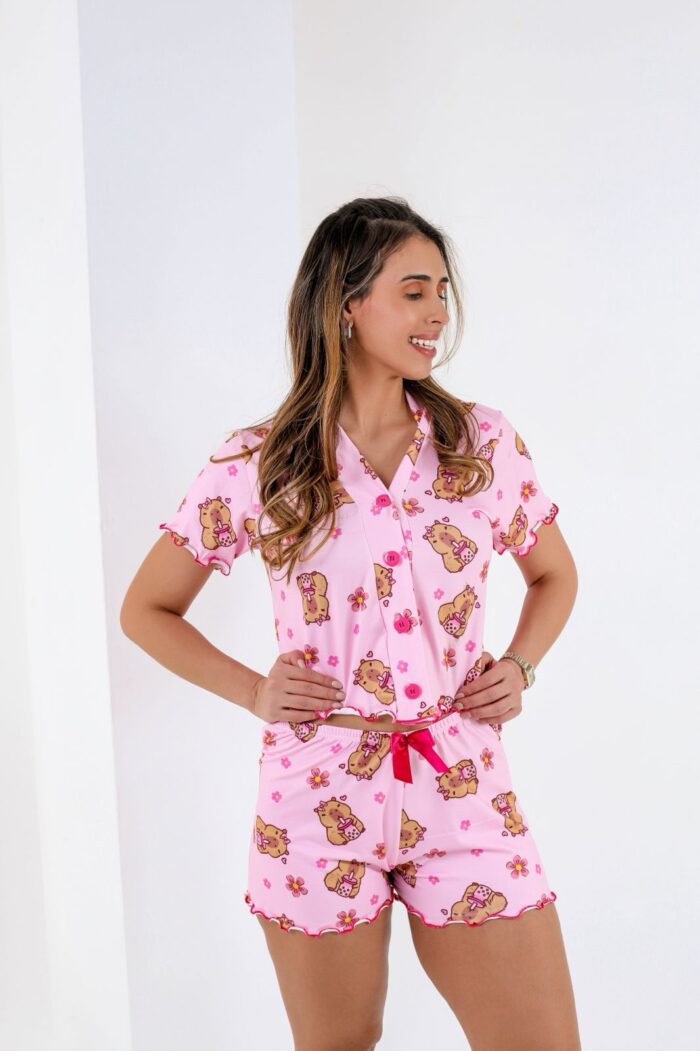 Pijama Americano de Cropped - Ref 609L