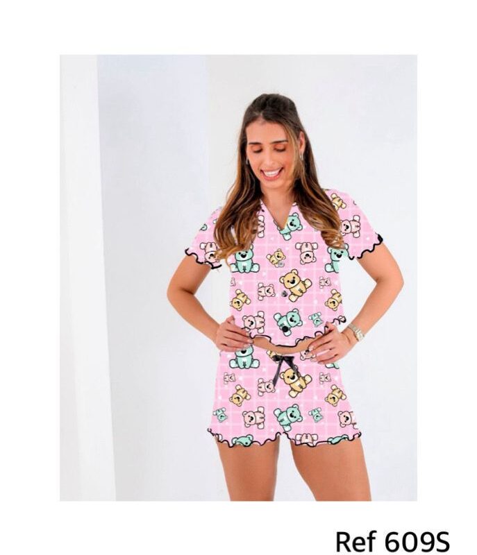 Pijama Americano de Cropped - Ref 609L