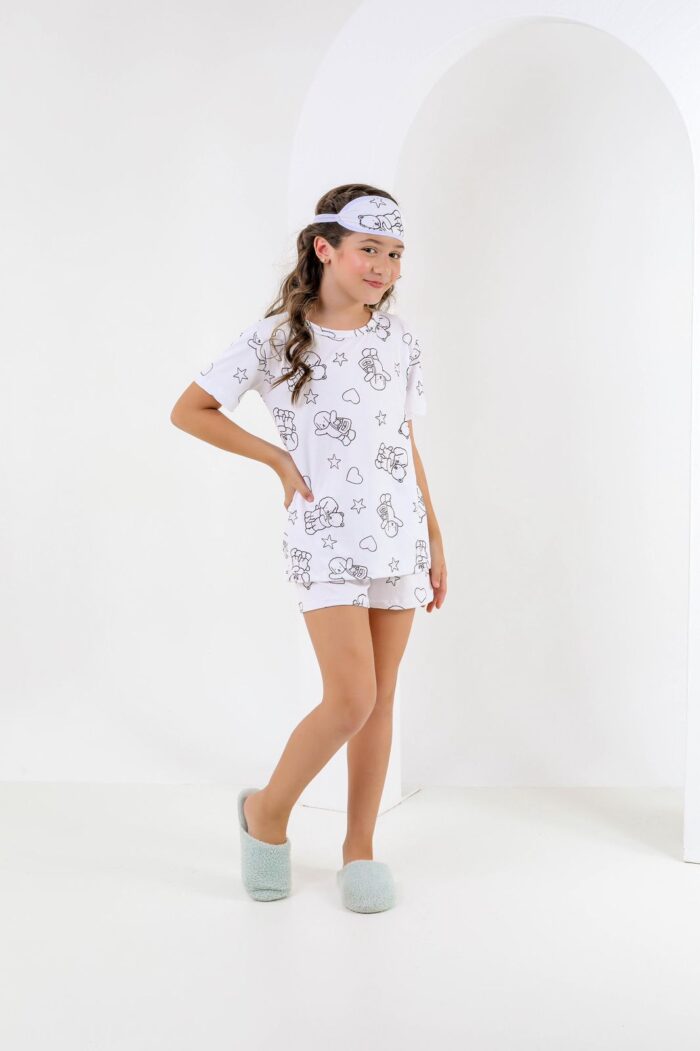 Pijama para colorir infantil estrela + 3 canetinhas laváveis - Ref 704S - Imagem 2