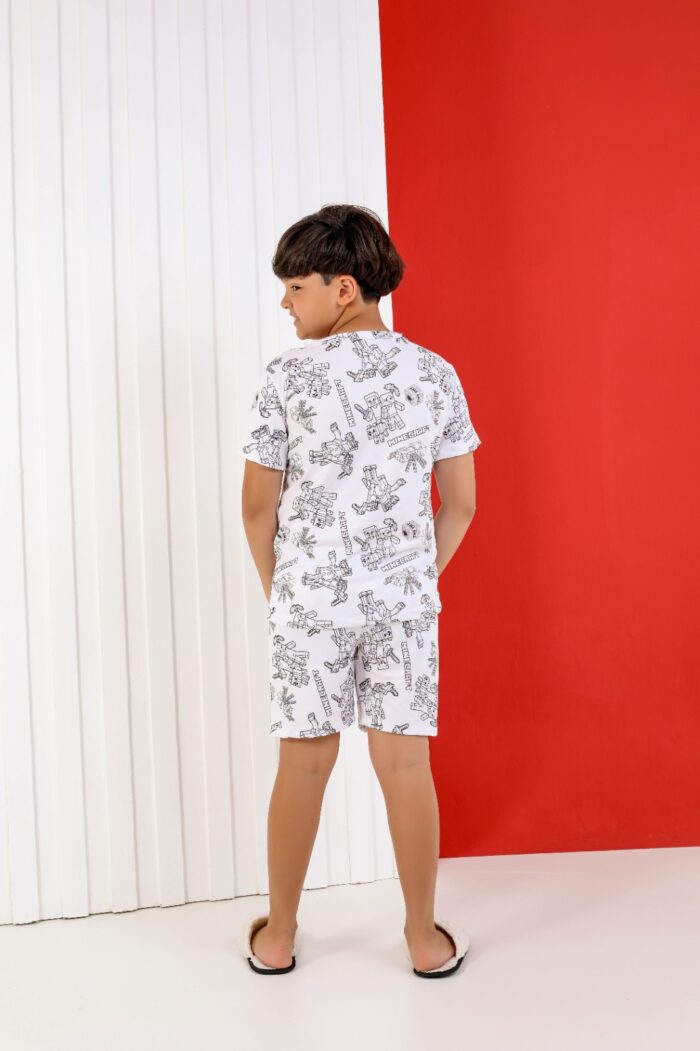 Pijama para colorir infantil Minecraft + 3 canetinhas laváveis - Ref 772S - Imagem 3