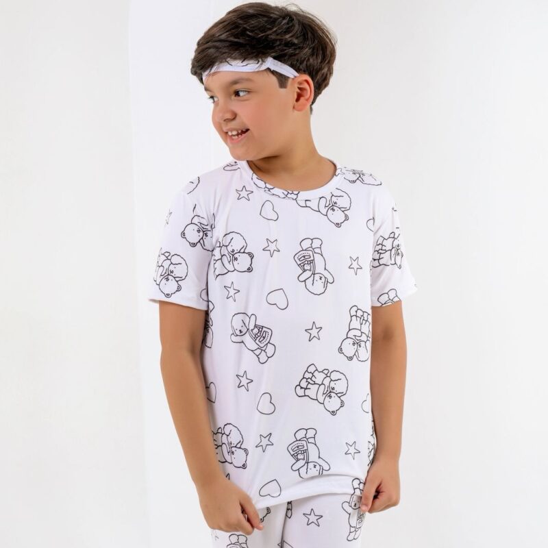 Pijama para colorir infantil Estrela + 3 canetinhas laváveis - Ref 772S