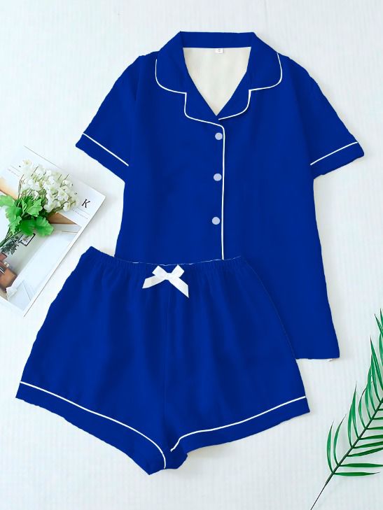 Pijama americano liso com bolso - Ref 620L