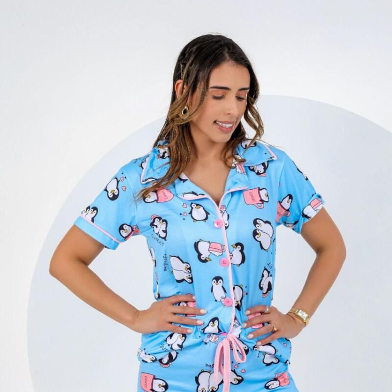 Pijama americano de babadinho sublimado - Ref 683S