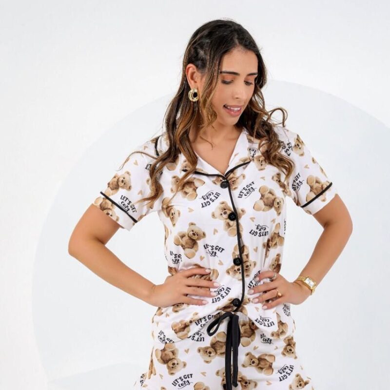 Pijama americano de babadinho sublimado - Ref 683S