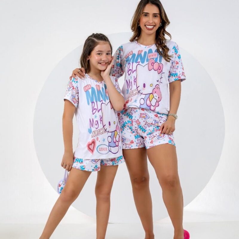 Pijama mãe e filha - Ref 604S e Ref 704S