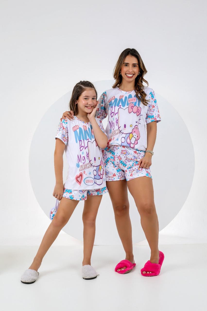 Pijama mãe e filha - Ref 604S e Ref 704S
