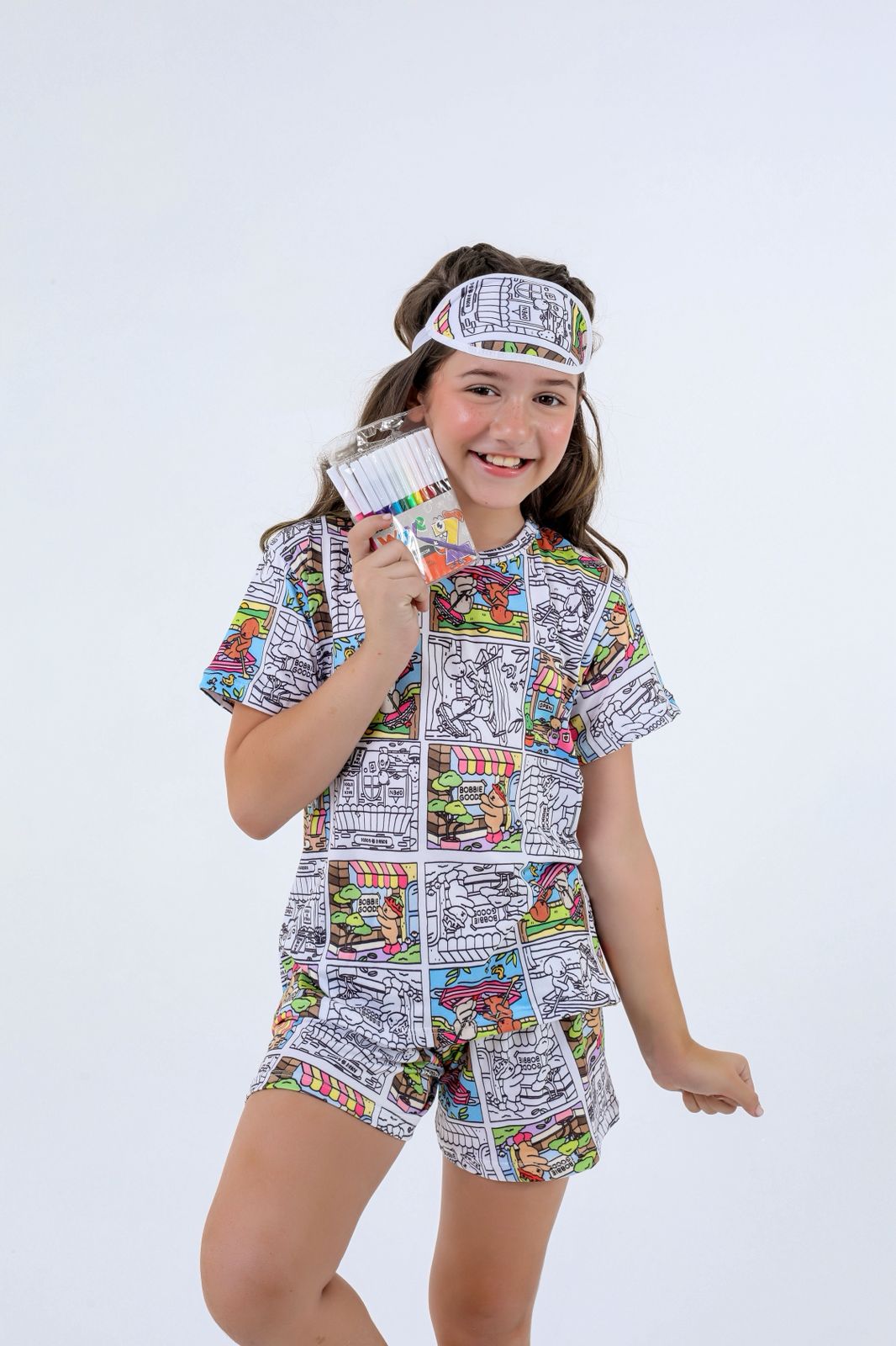 Baby doll para colorir infantil Colorido+ 12 canetinhas laváveis - Ref 704S - Imagem 2