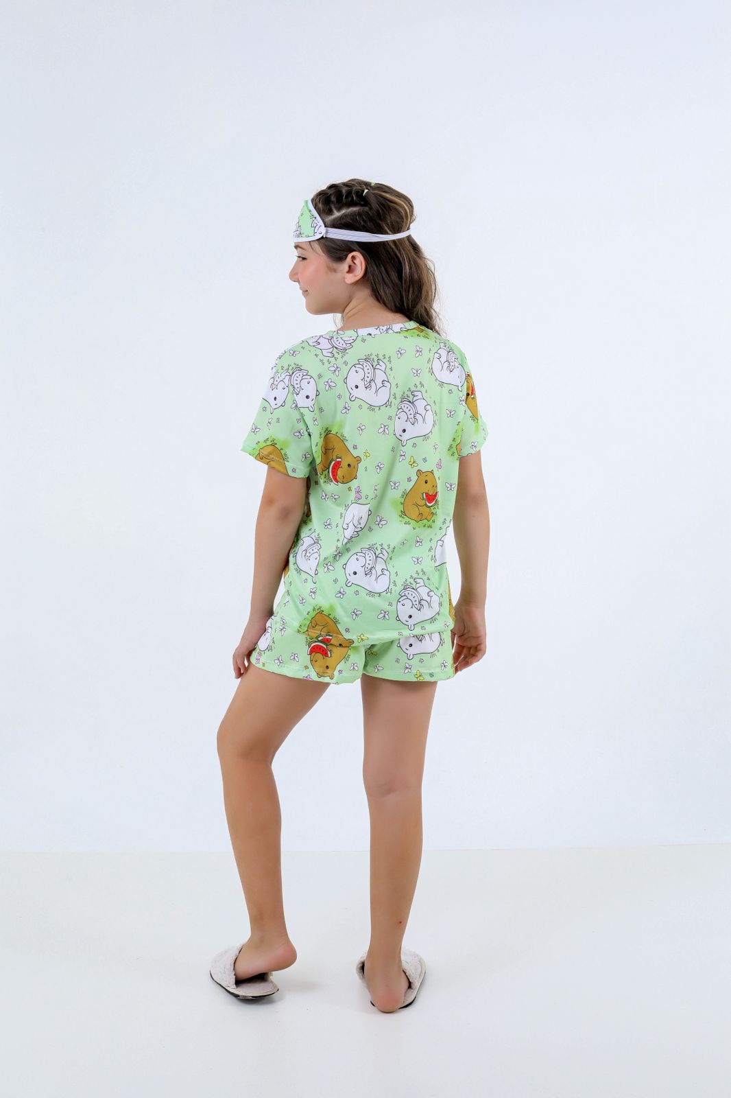 Baby doll para colorir infantil Capivara verde+ 12 canetinhas laváveis - Ref 704S - Imagem 3