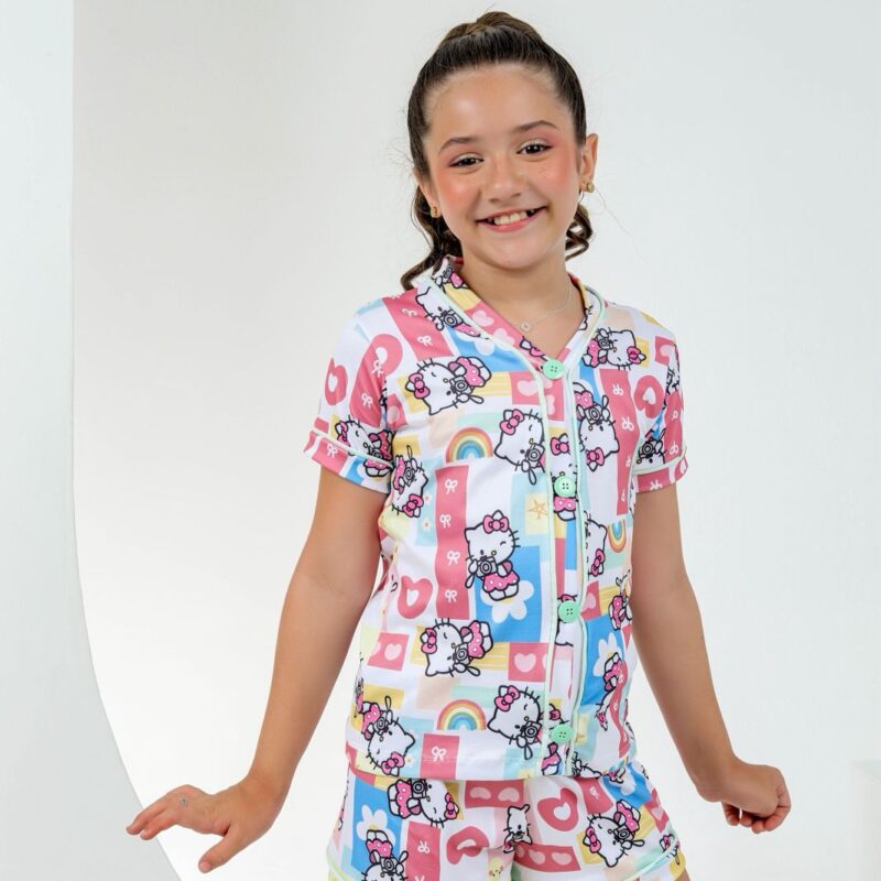 Baby doll americano sem gola infantil feminino - Ref 741S