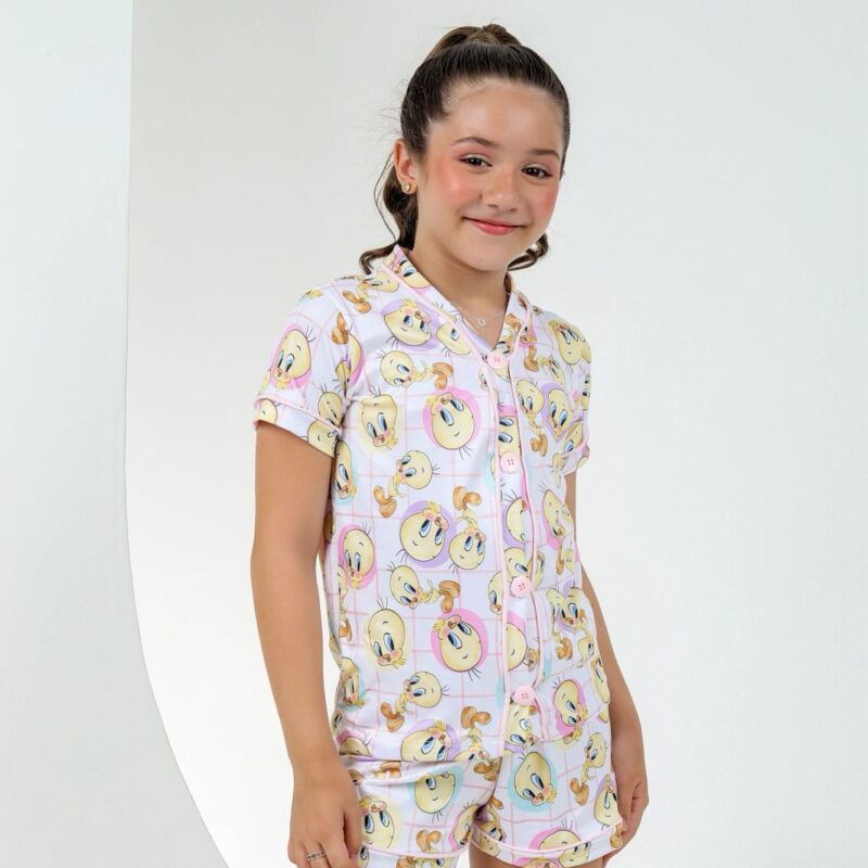 Baby doll americano sem gola infantil feminino - Ref 741S