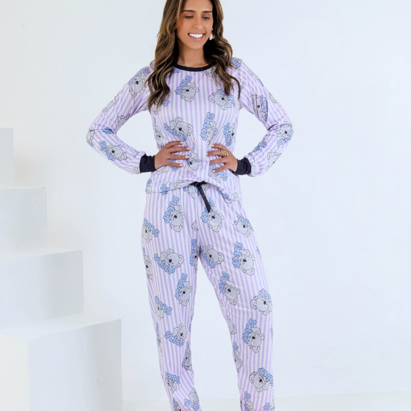 Pijama longo sued premium - Ref 696S