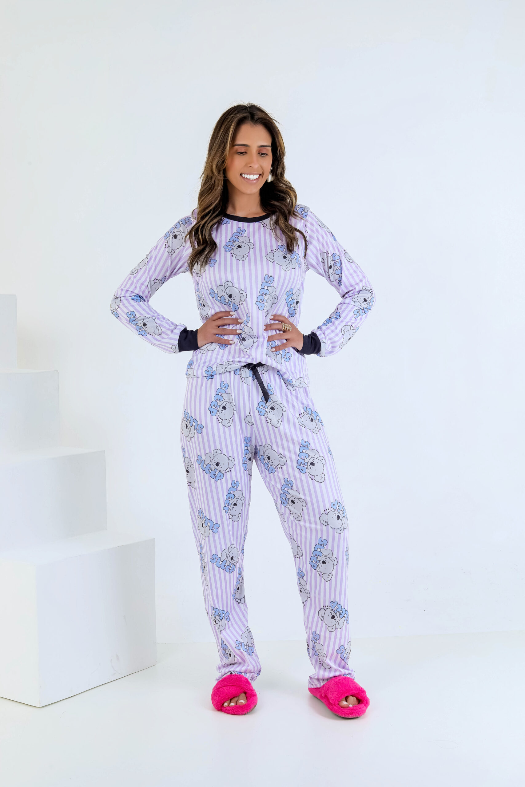 Pijama longo sued premium - Ref 696S