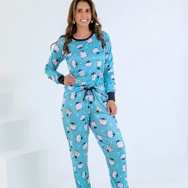 Pijama longo sued premium - Ref 696S