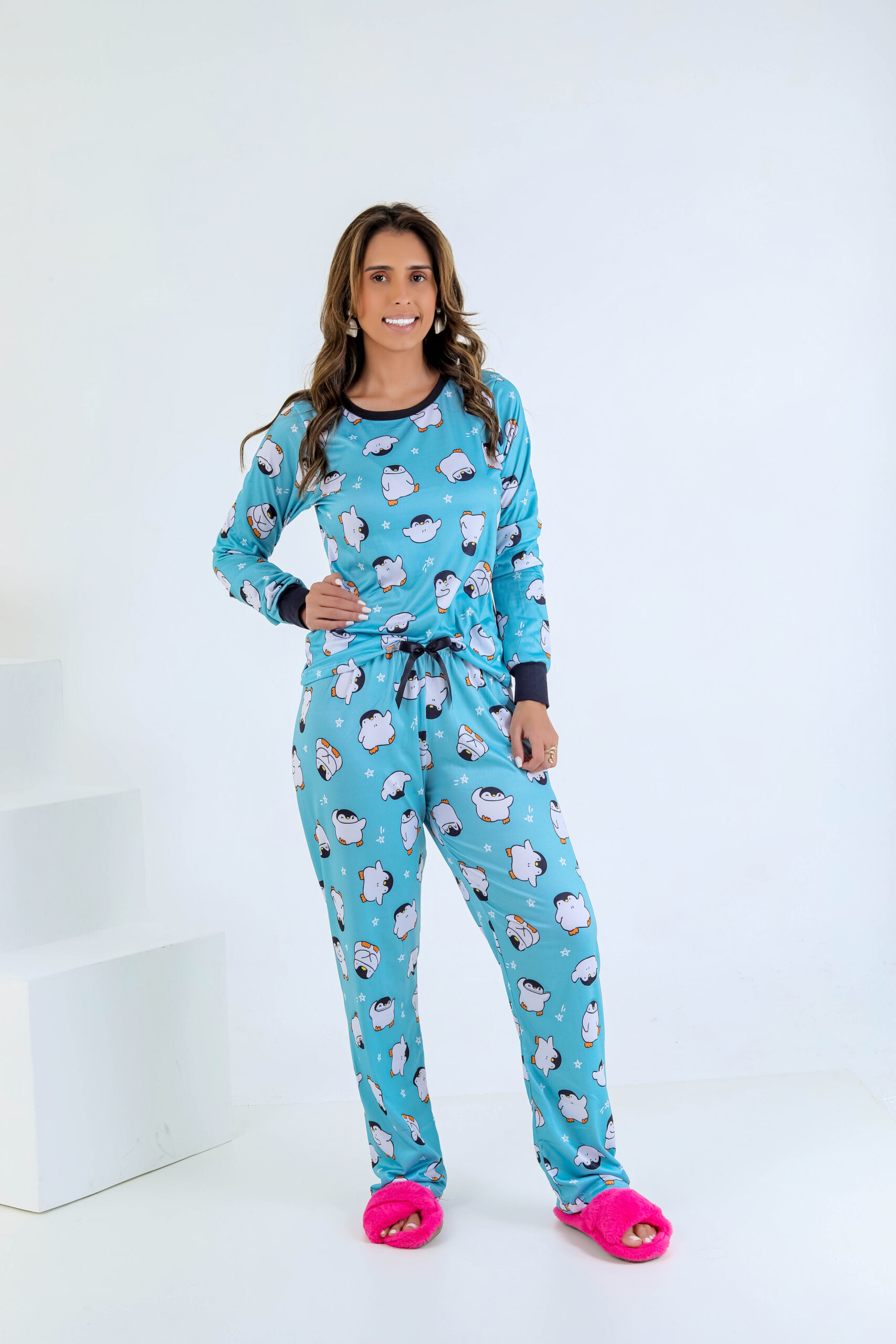 Pijama longo sued premium - Ref 696S