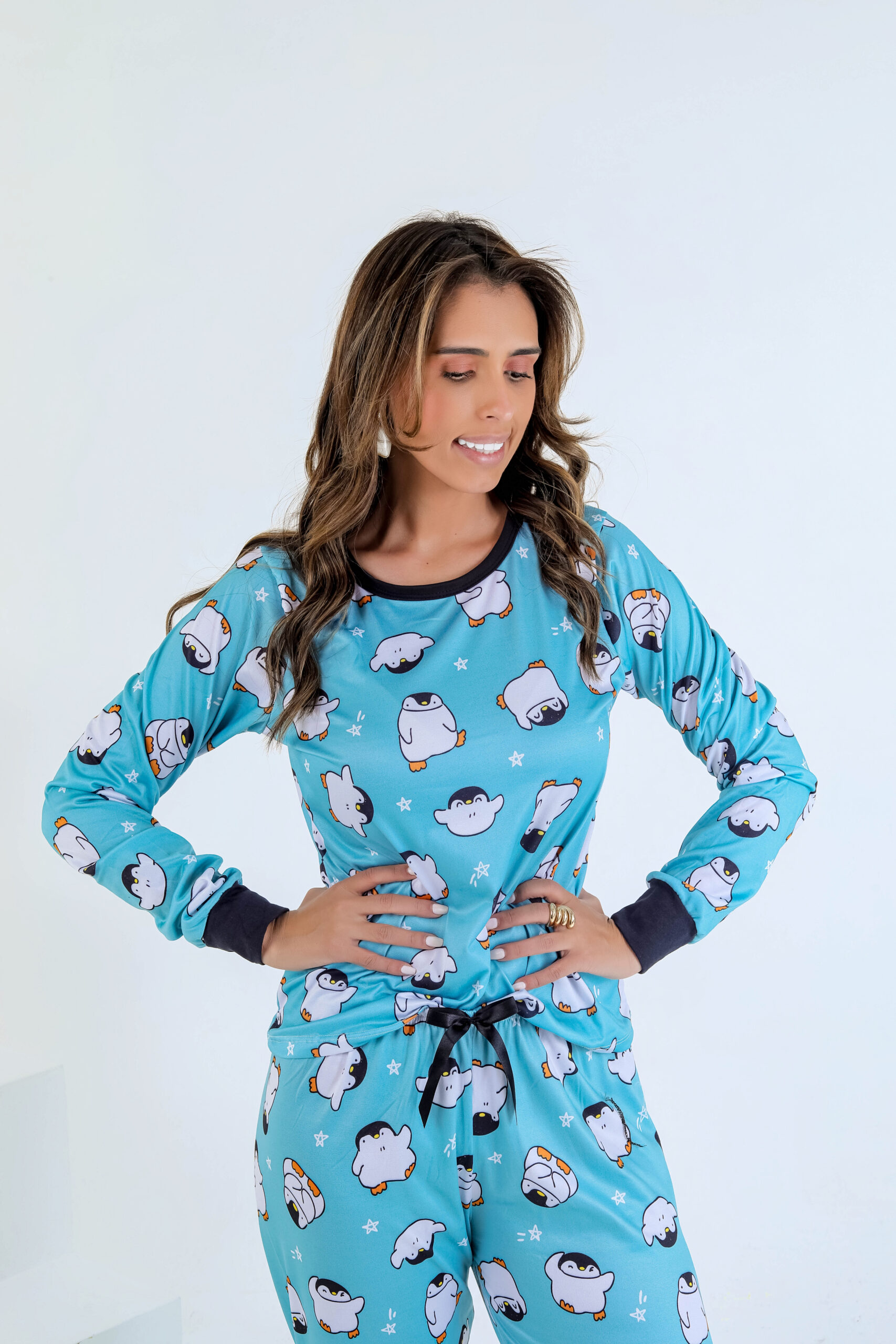 Pijama longo sued premium - Ref 696S - Imagem 2
