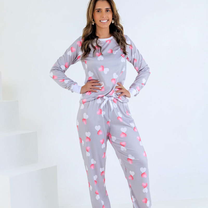 Pijama longo sued premium - Ref 696S