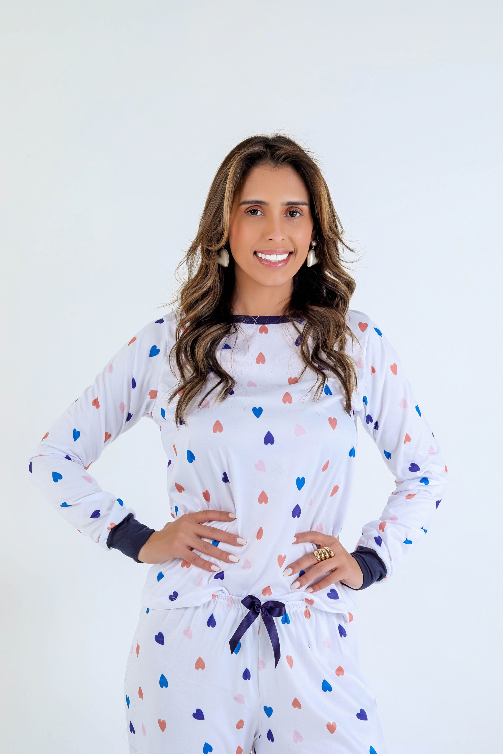 Pijama longo sued premium - Ref 696S - Imagem 2