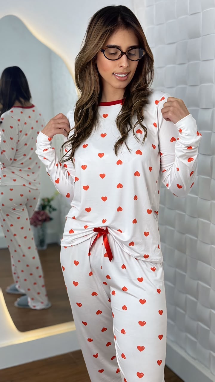 Pijama longo sued premium - Ref 696 - Imagem 2