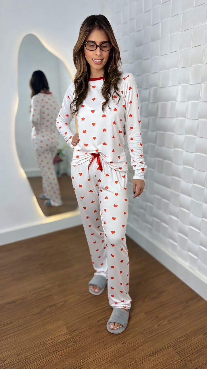 Pijama longo sued premium - Ref 696