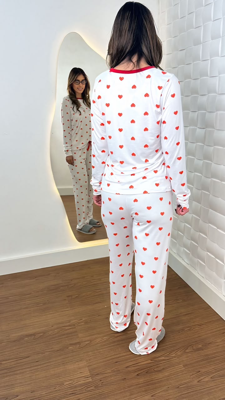 Pijama longo sued premium - Ref 696 - Imagem 3