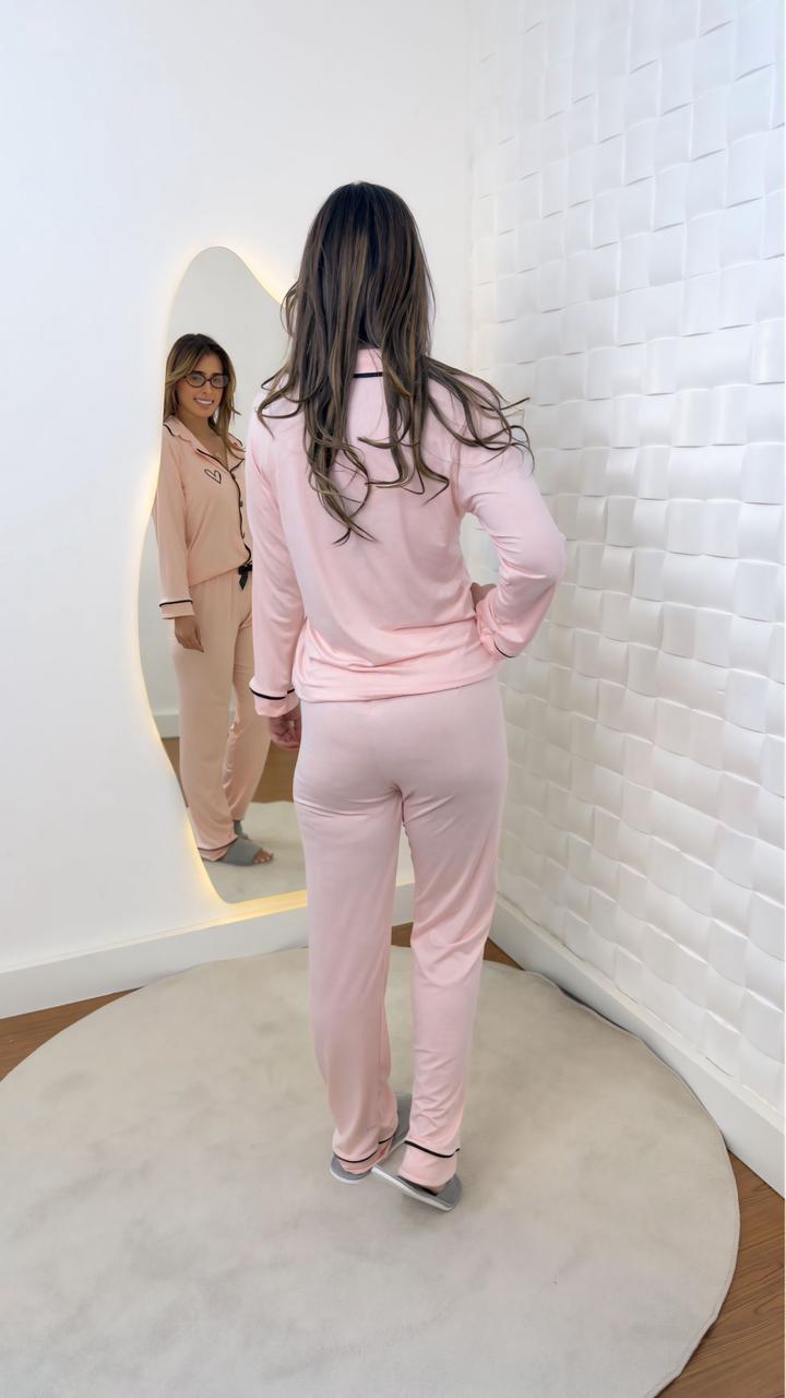 Pijama americano longo Liso - Ref 659L - Imagem 5