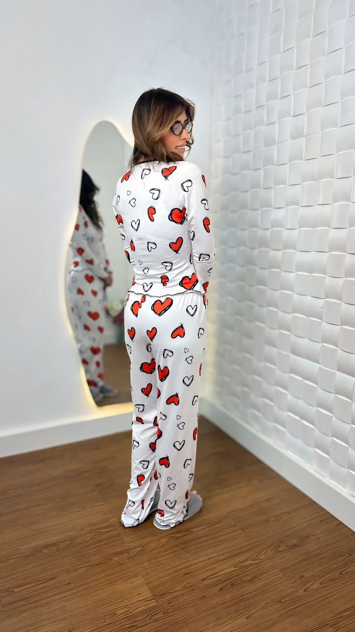 Pijama longo sued premium - Ref 506S - Imagem 3