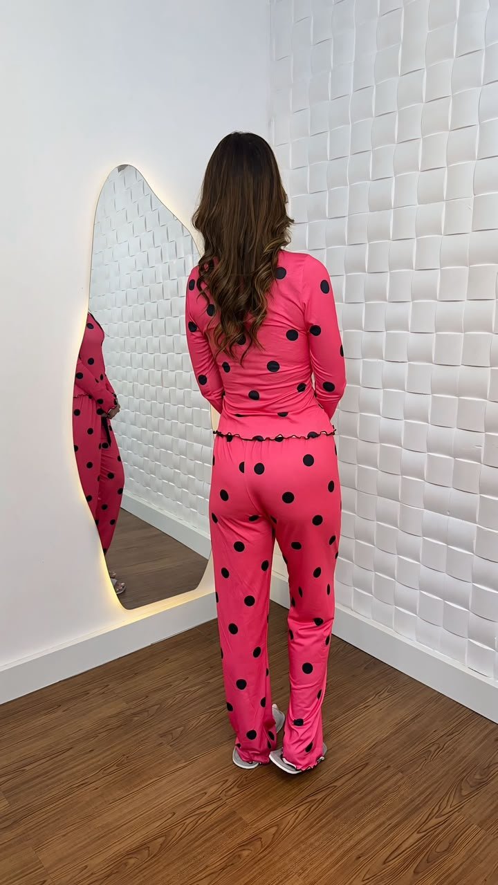 Pijama longo sued premium - Ref 506S - Imagem 3