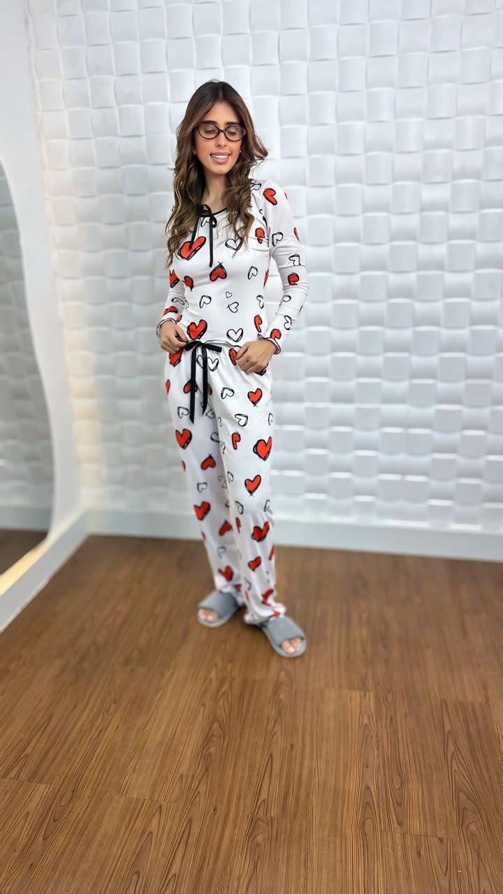 Pijama longo sued premium - Ref 506S - Imagem 2
