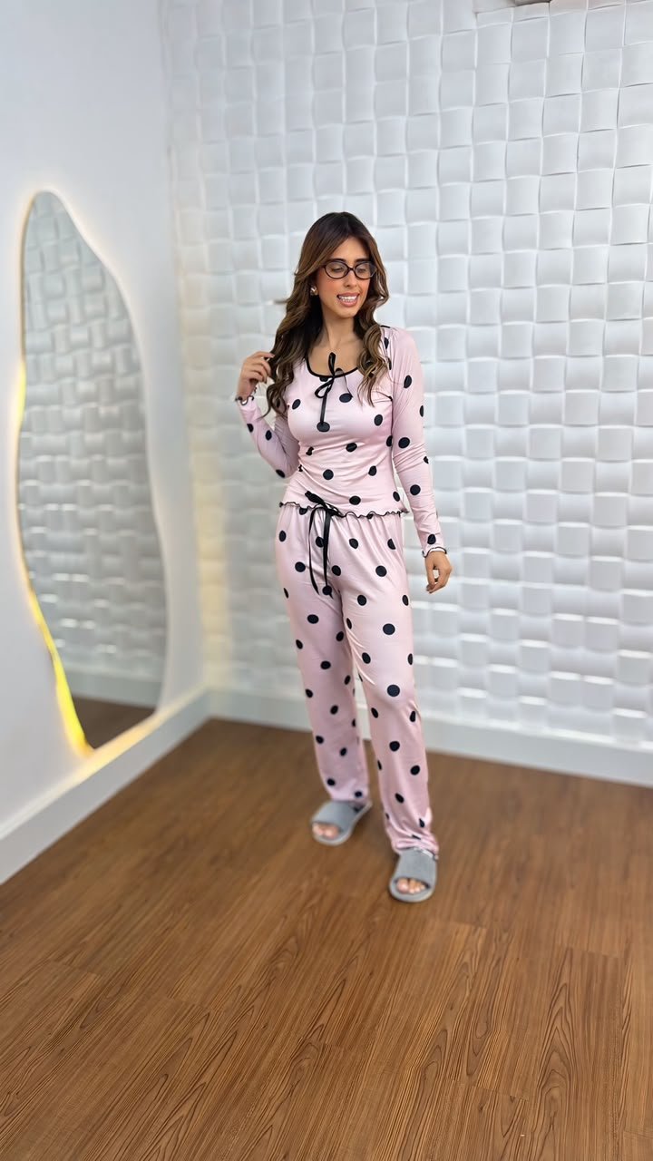 Pijama longo sued premium - Ref 506S - Imagem 2