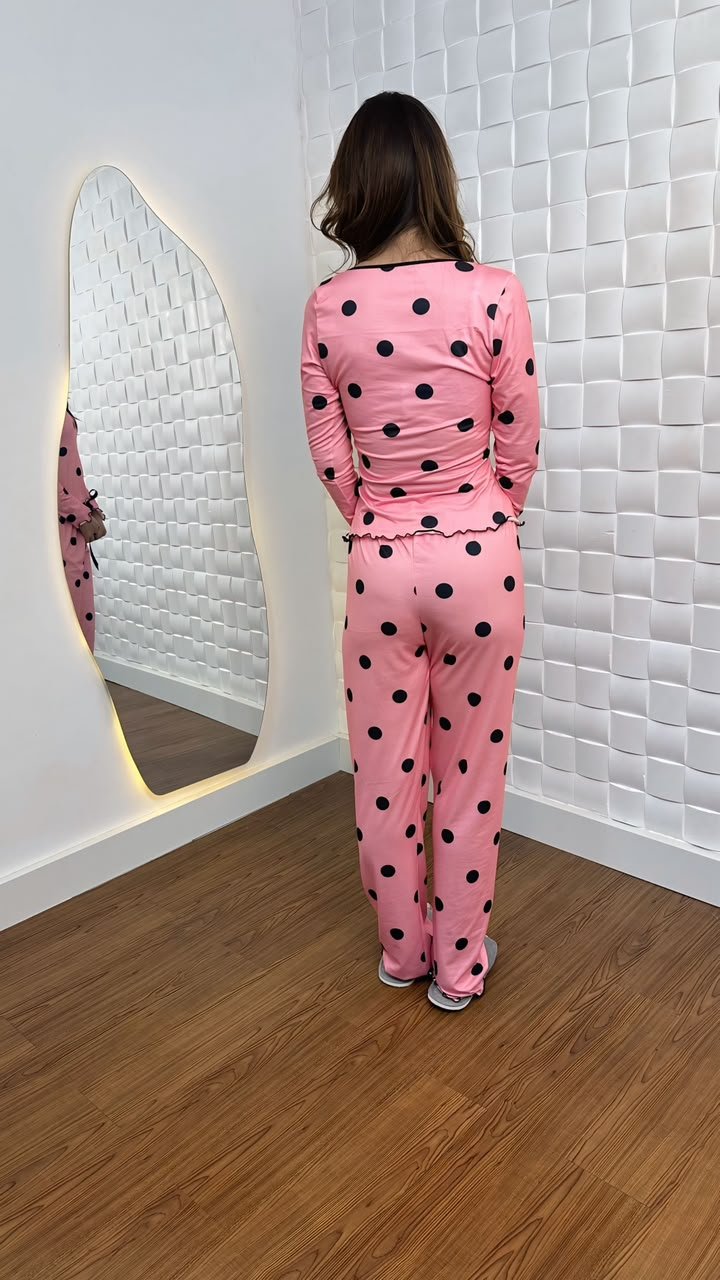 Pijama longo sued premium - Ref 506S - Imagem 3