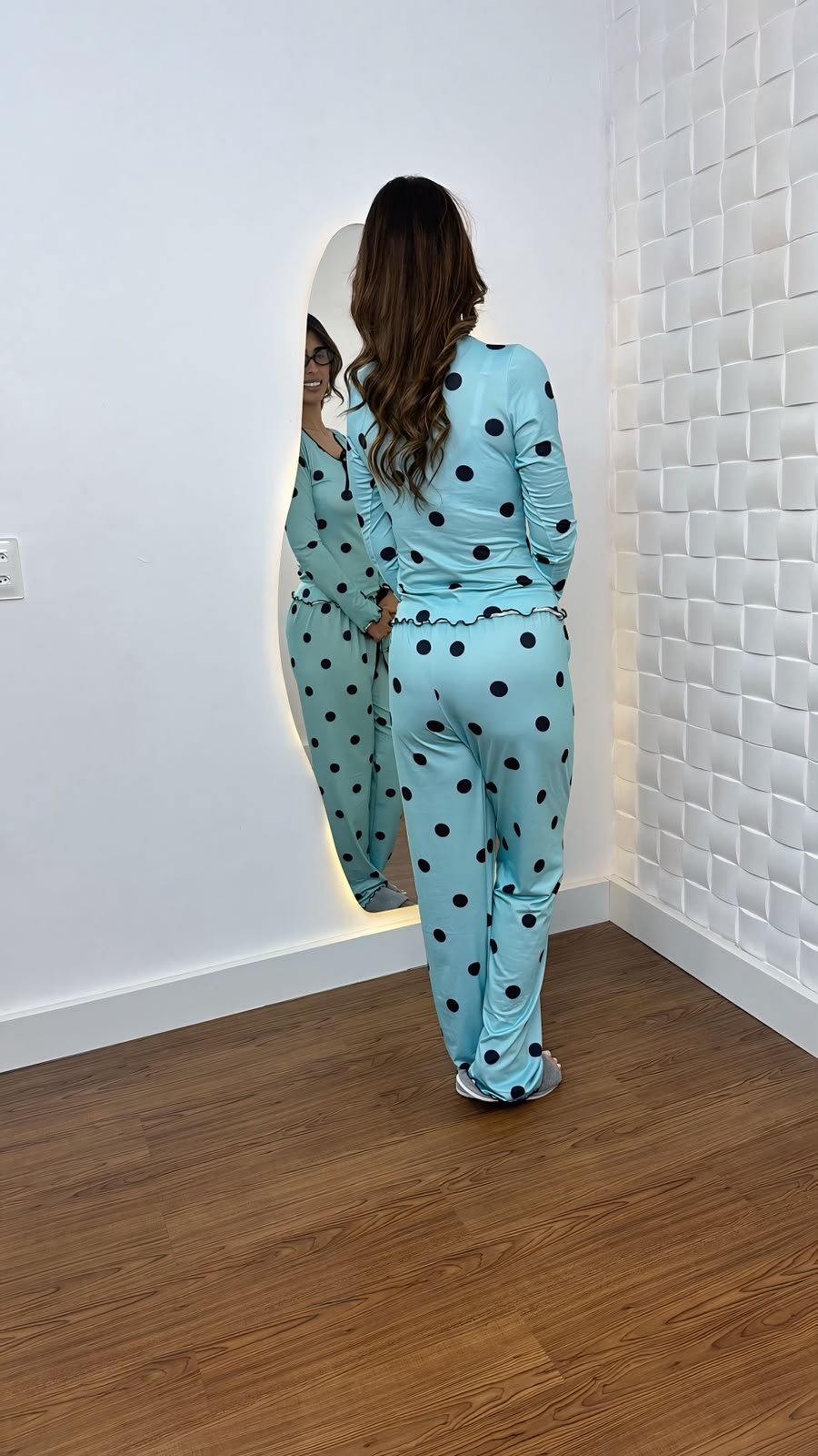 Pijama longo sued premium - Ref 506S - Imagem 3