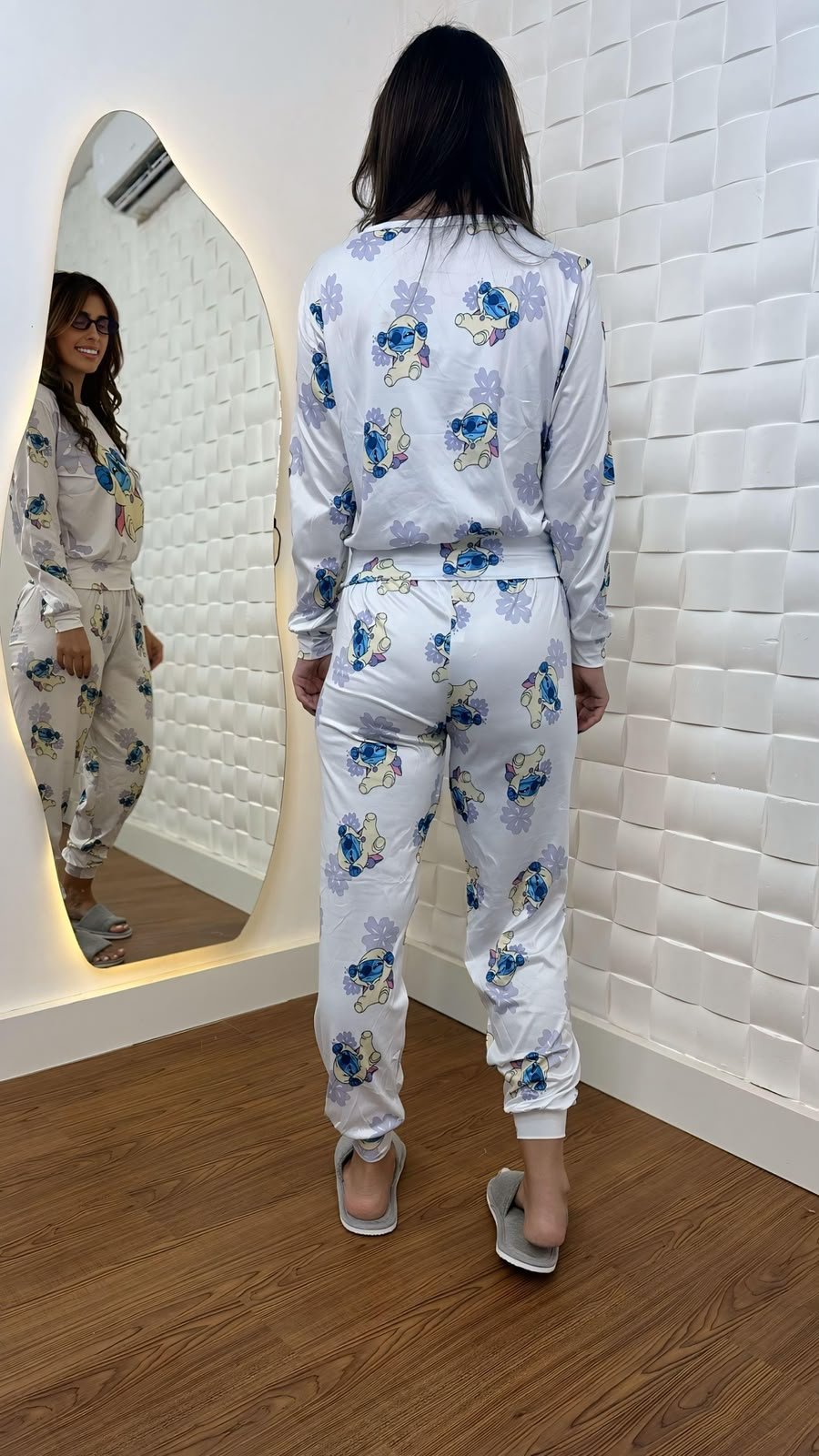 Pijama longo sued premium - Ref 615S - Imagem 3