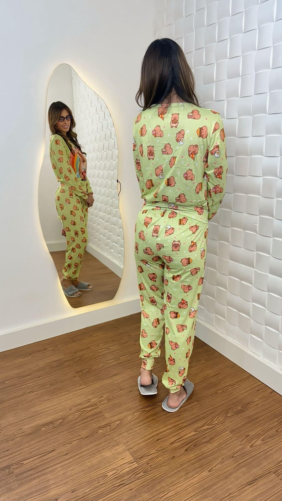Pijama longo sued premium - Ref 615S - Imagem 3