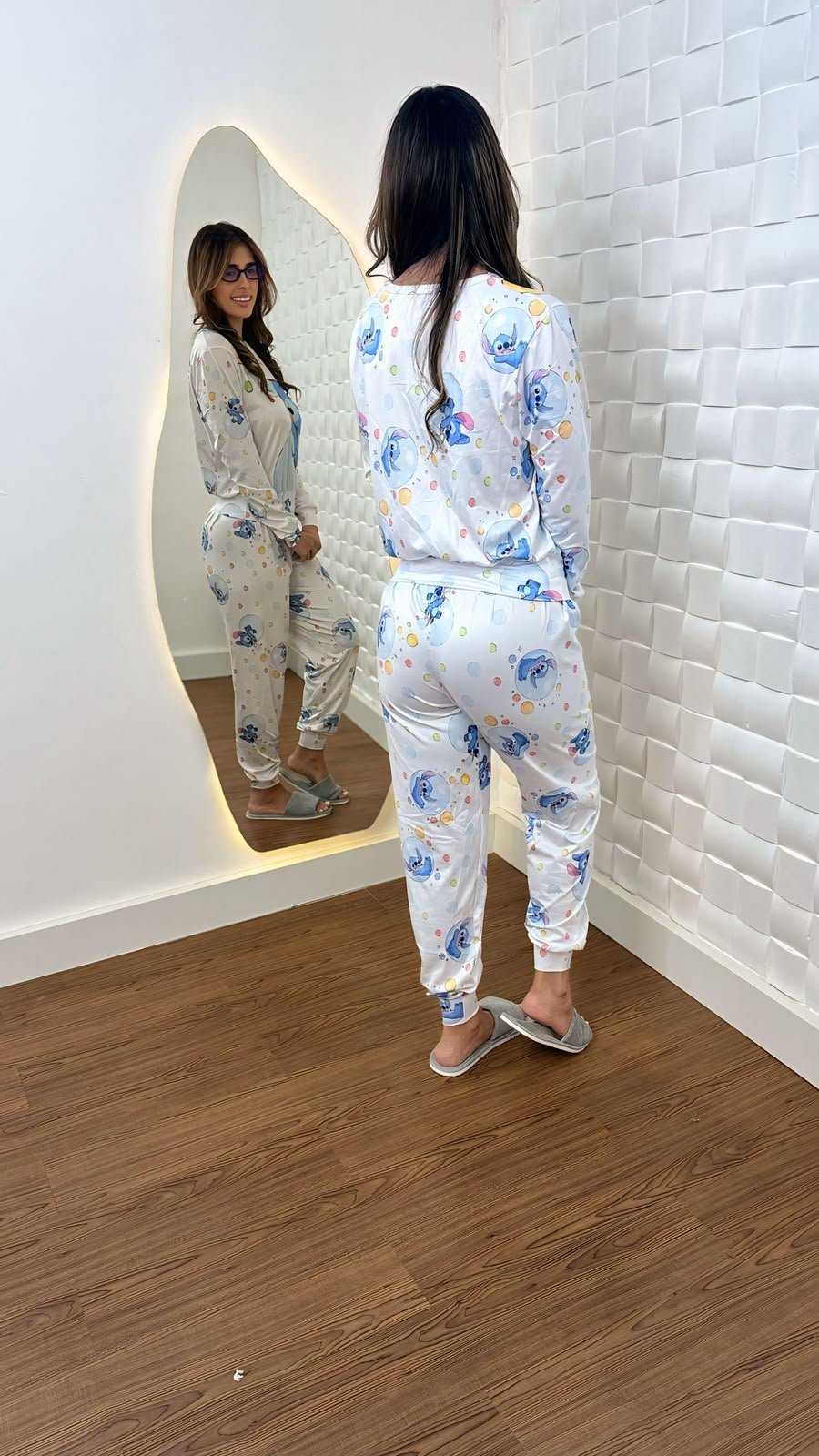 Pijama longo sued premium - Ref 615S - Imagem 3